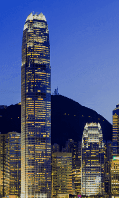 Night view of city in Hong Kong
